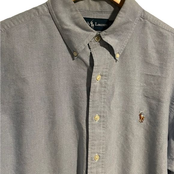 RALPH LAUREN Mens Light Blue Long Sleeve Button Down Shirt, Mens Size Large - Picture 3 of 6